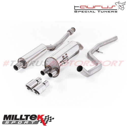 SSXPE106  Cat-back Resonated Milltek Sport per Peugeot 208 GTi 1.6 2012-2019 scarico sportivo terminale marmitta torino italia a