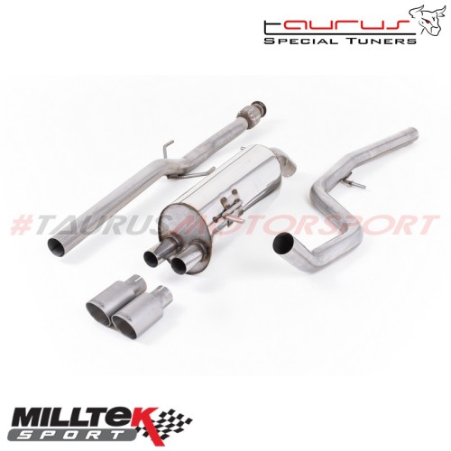 SSXPE111  Cat-back Non-resonated Milltek Sport per Peugeot 208 GTi 1.6 2012-2019 scarico sportivo terminale marmitta torino ital