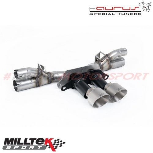 Bypass silenziatore posteriore con finalini titanio spazzolato Milltek Sport per Porsche 911 991.2 GT3 & GT3 RS 2018-2020 - SSXP