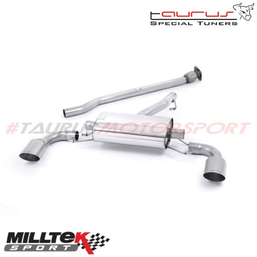 Cat-back secondario Non-resonated con finalini titanio spazzolato Milltek Sport per Scion FR-S 2.0 2012-2019 - SSXSB034 scarico 