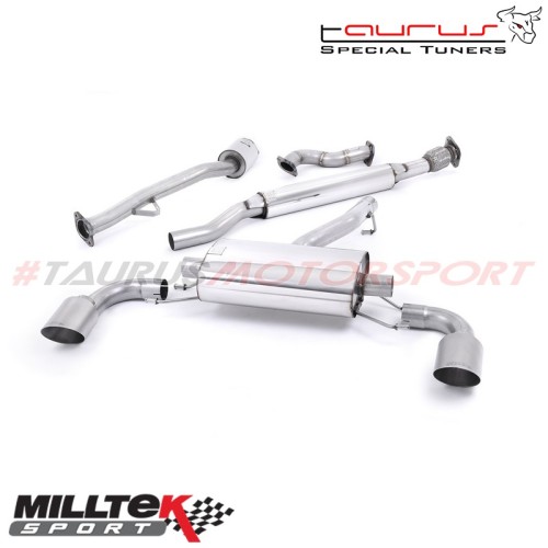 Cat-back primario Resonated con finalini titanio spazzolato Milltek Sport per Subaru BRZ 2.0 2012-2019 - SSXSB041 scarico sporti