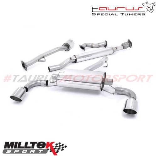 Cat-back primario Resonated con finalini cromati Milltek Sport per Toyota GT86 2.0 2012-2019 - SSXSB032 scarico sportivo termina