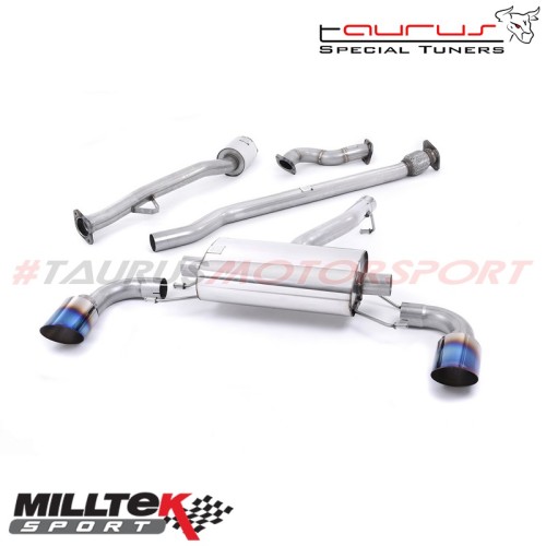 Cat-back primario con finalini titanio bruciato Milltek Sport per Toyota GT86 2.0 2012-2019 - SSXSB039 scarico sportivo terminal