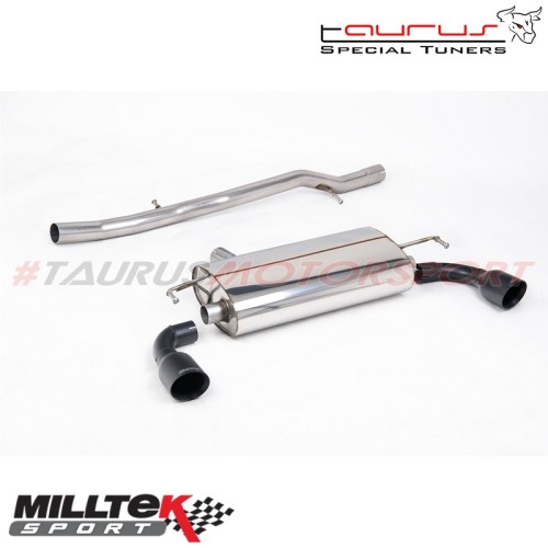 Cat-back Non-resonated con finalini neri cerakote Milltek Sport per Volkswagen Golf Mk4 R32 3.2 V6 4WD 2002-2005 - SSXVW689 scar