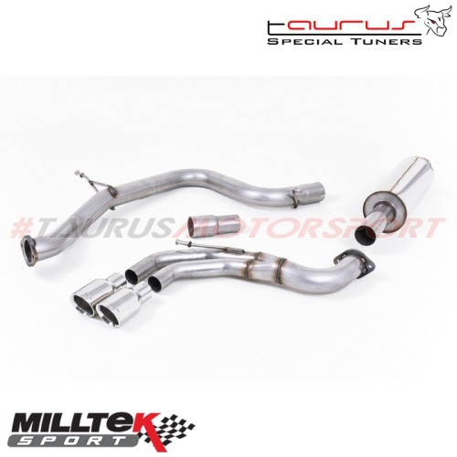 Cat-back Resonated Milltek Sport per Volkswagen Golf Mk7 2.0 TDI GTD 185cv 2013-2019 - SSXVW241 scarico sportivo terminale marmi