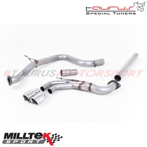 Cat-back Non-resonated Milltek Sport per Volkswagen Golf Mk7 2.0 TDI GTD 185cv 2013-2019 - SSXVW242 scarico sportivo terminale m