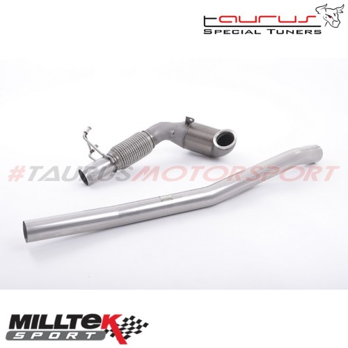 Downpipe maggiorato e Catalizzatore sportivo HJS Milltek Sport per Volkswagen Golf Mk7 R 2.0 TSI 300cv 2014-2017 - SSXAU381 scar