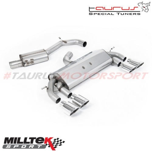 Cat-back Resonated Milltek Sport per Volkswagen Golf Mk7 R 2.0 TSI 300cv 2014-2017 - SSXVW308 scarico sportivo terminale marmitt