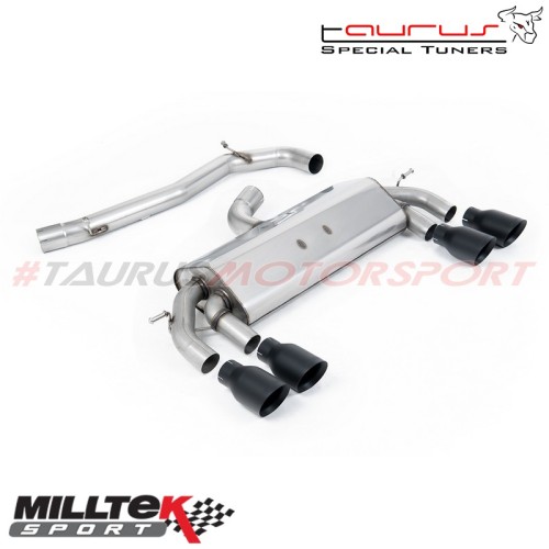 Cat-back Non-resonated - Race System (senza valvole) Milltek Sport per Volkswagen Golf Mk7 R 2.0 TSI 300cv 2014-2017 - SSXVW407 