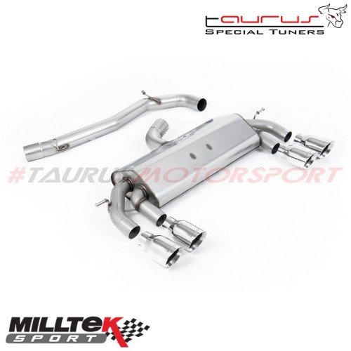 Cat-back Non-resonated - Race System (senza valvole) Milltek Sport per Volkswagen Golf Mk7 R 2.0 TSI 300cv 2014-2017 - SSXVW408 