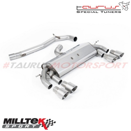 Cat-back Non-resonated - Race System (senza valvole) Milltek Sport per Volkswagen Golf Mk7 R 2.0 TSI 300cv 2014-2017 - SSXVW409 