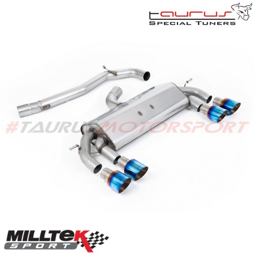 Cat-back Non-resonated - Race System (senza valvole) Milltek Sport per Volkswagen Golf Mk7 R 2.0 TSI 300cv 2014-2017 - SSXVW410 