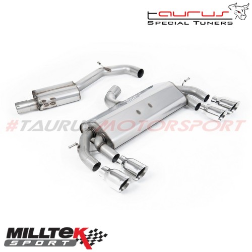 Cat-back Resonated - Race System (senza valvole) Milltek Sport per Volkswagen Golf Mk7 R 2.0 TSI 300cv 2014-2017 - SSXVW412 scar