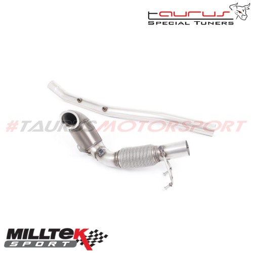 Downpipe maggiorato con catalizzatore sportivo HJS Milltek Sport per Volkswagen Golf Mk7.5 R 2.0 TSI 300cv (solo modelli CON GPF