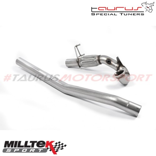 Downpipe maggiorato senza catalizzatore Milltek Sport per Volkswagen Golf Mk7.5 R SW / Variant 2.0 TSI 310cv (solo modelli SENZA