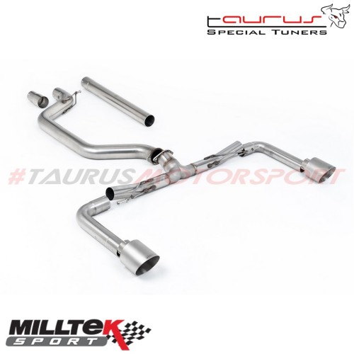 Particulate Filter-back da 80mm Race System - finalini GT-115 titanio Milltek Sport per Volkswagen Golf Mk8 2.0 GTI Clubsport 30