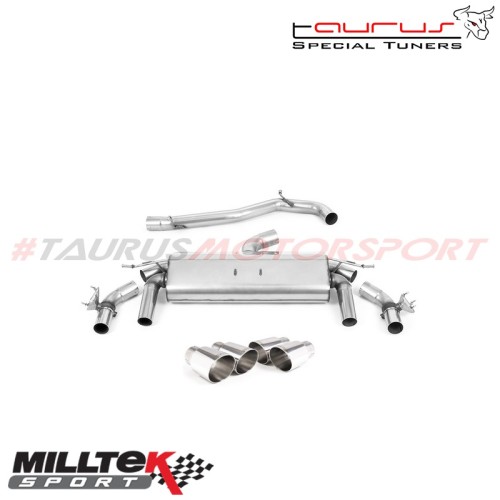 SSXVW597  Cat-back Non-resonated Milltek Sport per Volkswagen T-Roc R 2.0TSI 300cv (con OPF/GPF) 2019-2022 scarico sportivo term