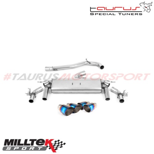 SSXVW600  Cat-back Non-resonated Milltek Sport per Volkswagen T-Roc R 2.0TSI 300cv (con OPF/GPF) 2019-2022 scarico sportivo term