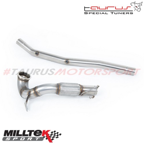 Downpipe maggiorato senza catalizzatore incluso d bypass GPF/OPF Milltek Sport per Volkswagen T-Roc R 2.0TSI 300cv (MQB EVO con 