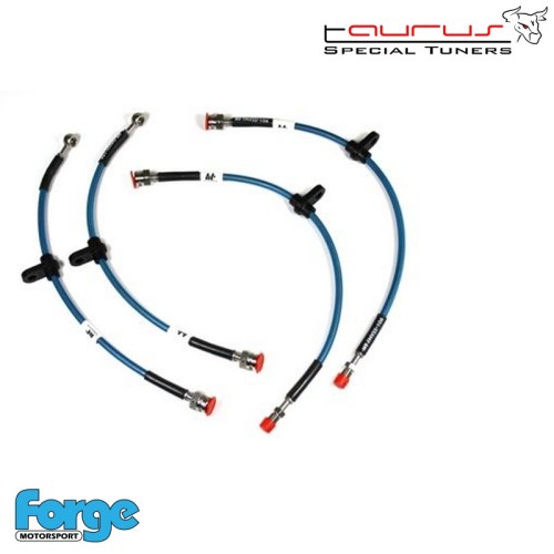 Kit di 4 tubi freno aeronautici in treccia per Ford Fiesta MK7 ST180 e ST200  - Forge Motorsport FMHTBLFOR4217b