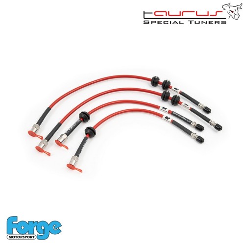 Kit di 4 tubi freno aeronautici in treccia per Mini F56/F55 JCW 2.0 (B48 fino al 2021)  - Forge Motorsport HT-BMWM-4-F56JC