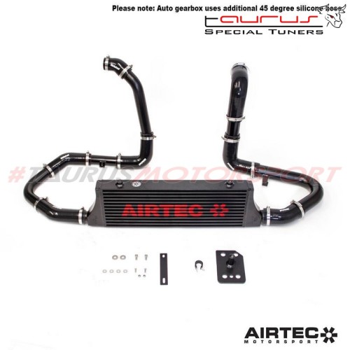 Intercooler frontale maggiorato AIRTEC completo di tubazioni per Fiat Abarth 500/595 (tubina Garrett GT 1446) cambio automatico 