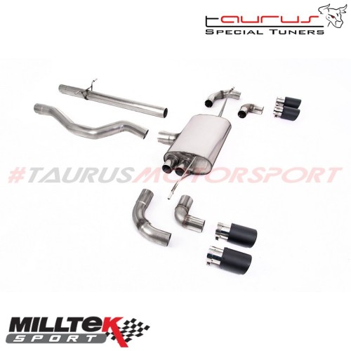 Particulate Filter-back Non-resonated con finalini carbonio Milltek Sport per Land Rover / Range Rover Defender 110 2.0 I4 P300 