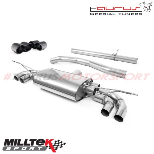 Particulate Filter-back Non-resonated con finalini carbonio Milltek Sport per Land Rover / Range Rover Defender 110 3.0 I6 P400 