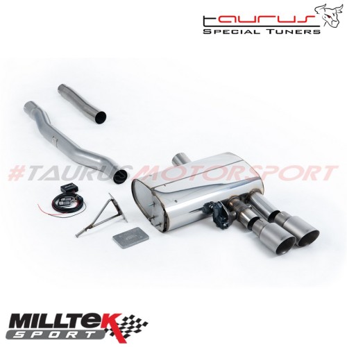 SSXM474  Cat-back da dopo il GPF con controllo valvola e finalini titanio  Milltek Sport per Mini Mk3 (F56) Cooper S 2.0 Turbo /