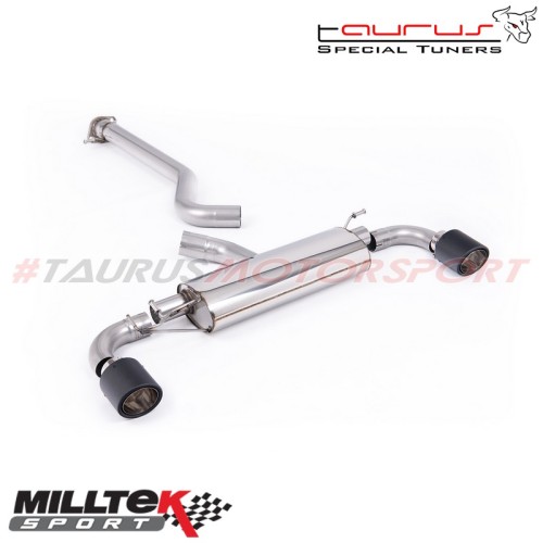 Particulate Filter-back Non resonated con finalini carbonio Milltek Sport per Toyota Yaris Gen. 2 GR 1.6T dal 2024 - SSXTY209 sc