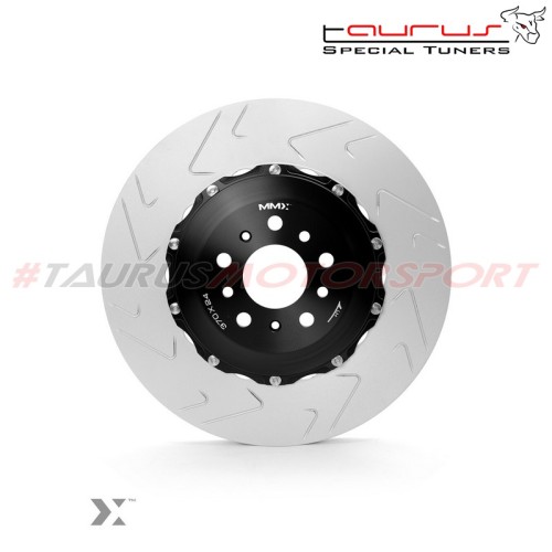 Dischi sportivi posteriori in 2 pezzi flottanti 370x24mm MMX PERFORMANCE per BMW Serie 2 F87 M2, 3 F80 M3, 4 F82/F83 M4 forgiate