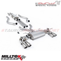 Particulate Filter-back Resonated con finalini titanio spazzolato Milltek Sport per Land Rover / Range Rover Defender 130 5.0 V8