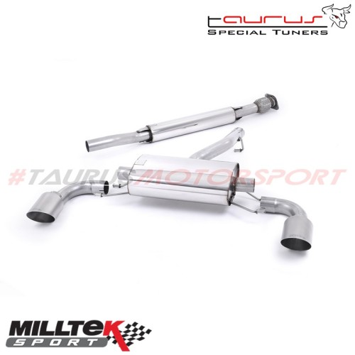 SSXTY175  Cat-back secondario Resonated con finalini titanio spazzolato Milltek Sport per Toyota GR86 2.4 dal 2022 scarico sport