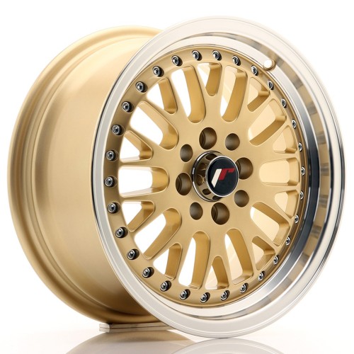 Cerchio in lega JR Wheels JR10 15x7 ET30 4x100/108 Gold w/Machined Lip