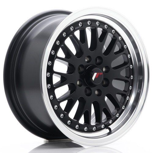 Cerchio in lega JR Wheels JR10 15x7 ET30 4x100/108 Matt Black w/Machined Lip