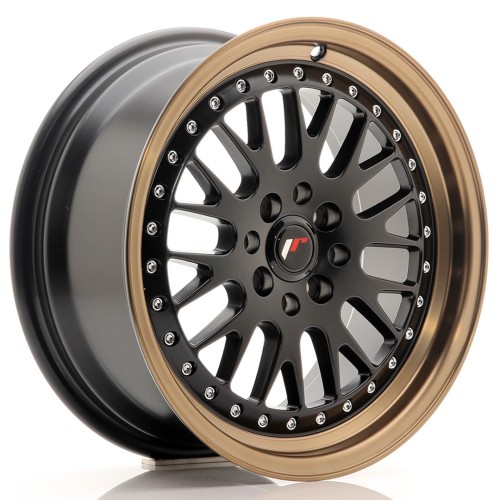 Cerchio in lega JR Wheels JR10 16x7 ET30 4x100/108 Matt Black w/Bronze Lip