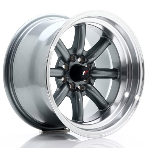 Cerchio in lega JR Wheels JR19 15x9 ET-13 4x100/114 Gun Metal