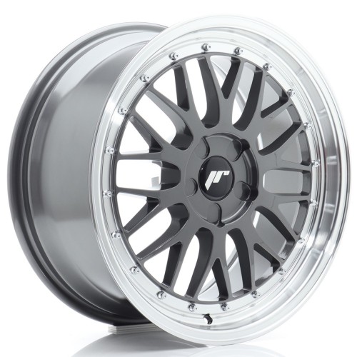 Cerchio in lega JR Wheels JR23 18x8 ET20-42 5H BLANK Hyper Gray w/Machined Lip