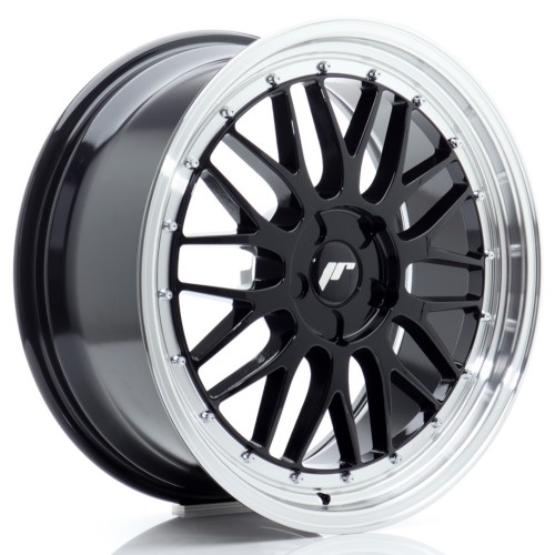 Cerchio in lega JR Wheels JR23 19x8 ET20-40 5H BLANK Gloss Black w/Machined Lip