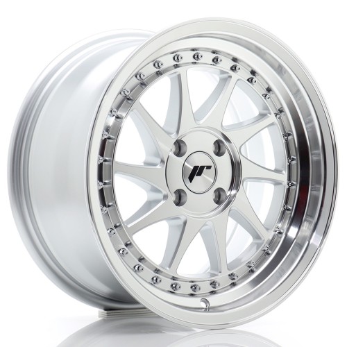 Cerchio in lega JR Wheels JR26 16x8 ET30 4x100 Silver Machined Face