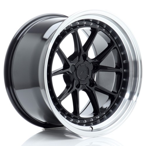 Cerchio in lega JR Wheels JR39 18x10,5 ET15-22 5H BLANK Glossy Black w/Machined Lip