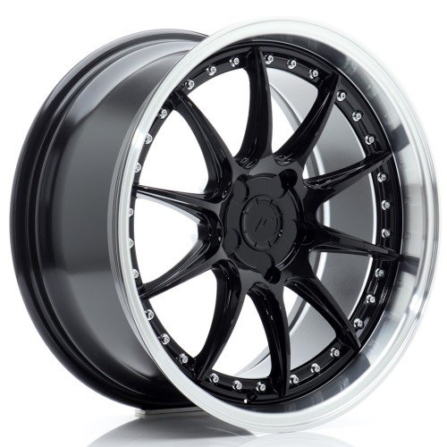 Cerchio in lega JR Wheels JR41 18x8,5 ET15-35 5H BLANK Glossy Black w/Machined Lip