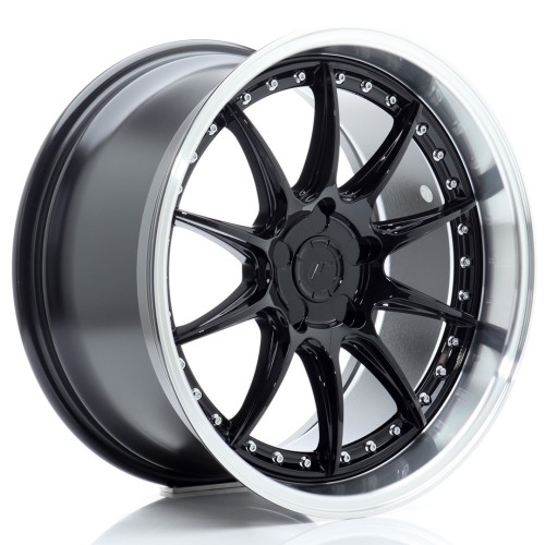 Cerchio in lega JR Wheels JR41 18x9,5 ET15-35 5H BLANK Glossy Black w/Machined Lip