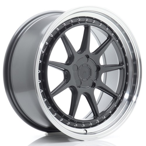 Cerchio in lega JR Wheels JR47 19x8,5 ET15-35 5H BLANK Hyper Gray w/Machined Lip