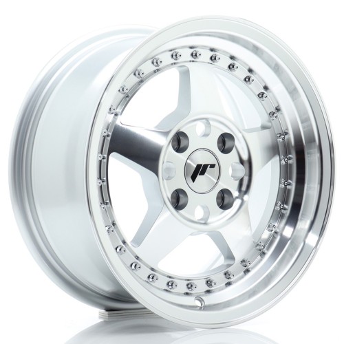 Cerchio in lega JR Wheels JR6 15x7 ET25 4x108 Silver Machined Face