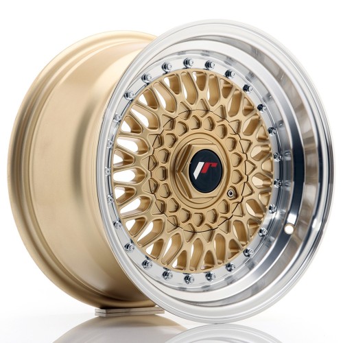 Cerchio in lega JR Wheels JR9 15x8 ET15 4x100/114 Gold w/Machined Lip