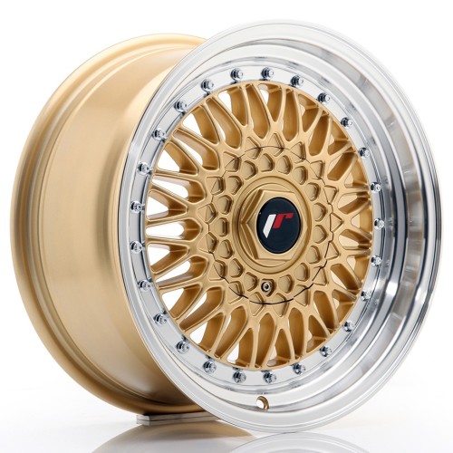 Cerchio in lega JR Wheels JR9 16x7,5 ET25 4x100/108 Gold w/Machined Lip