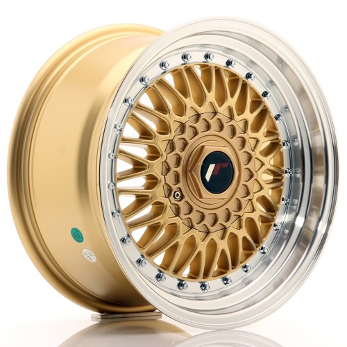 Cerchio in lega JR Wheels JR9 16x8 ET25 4x100/108 Gold w/Machined Lip