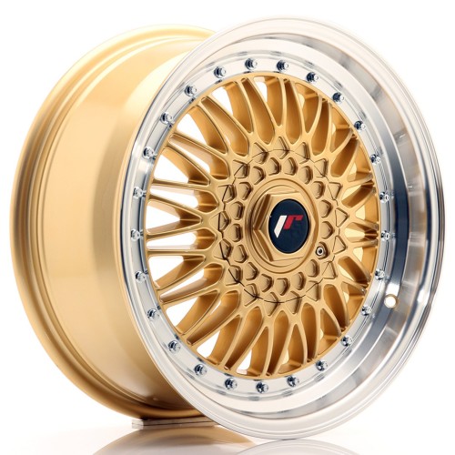 Cerchio in lega JR Wheels JR9 17x7,5 ET20 4x100/108 Gold w/Machined Lip