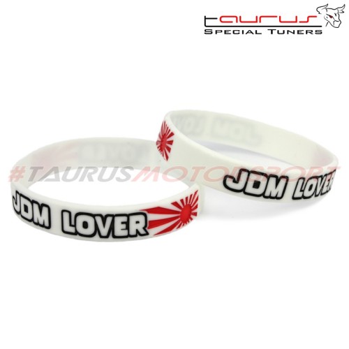 Braccialetto in silicone "JDM Lover silicone wristband" bianco TRS Tuning